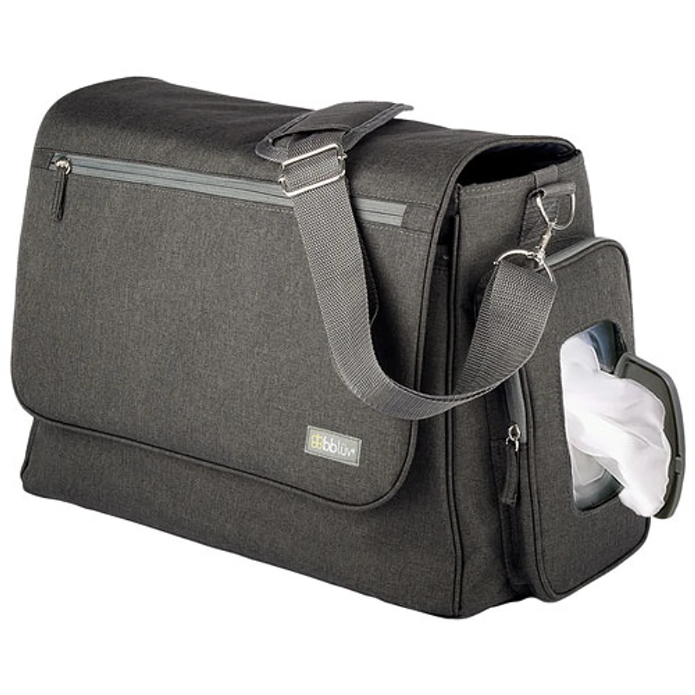 bbluv Ultra Messenger Diaper Bag - Charcoal Grey