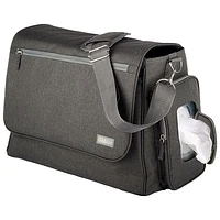 bbluv Ultra Messenger Diaper Bag - Charcoal Grey