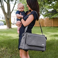 bbluv Ultra Messenger Diaper Bag - Charcoal Grey