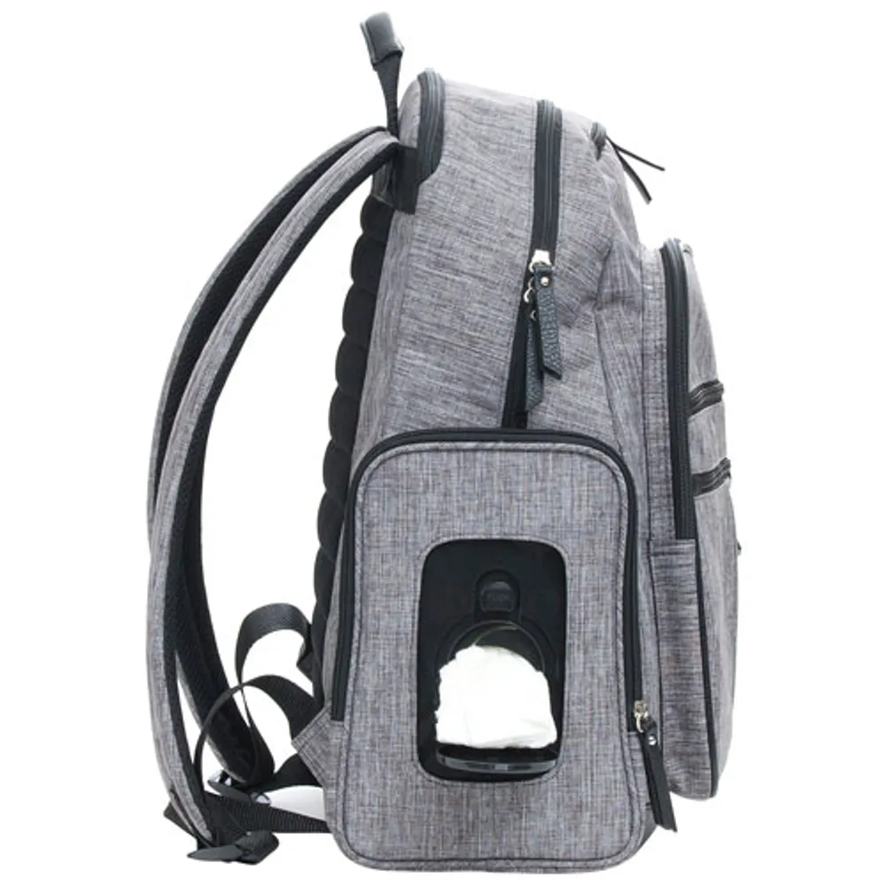 Baby Boom Places and Spaces Backpack Diaper Bag - Grey