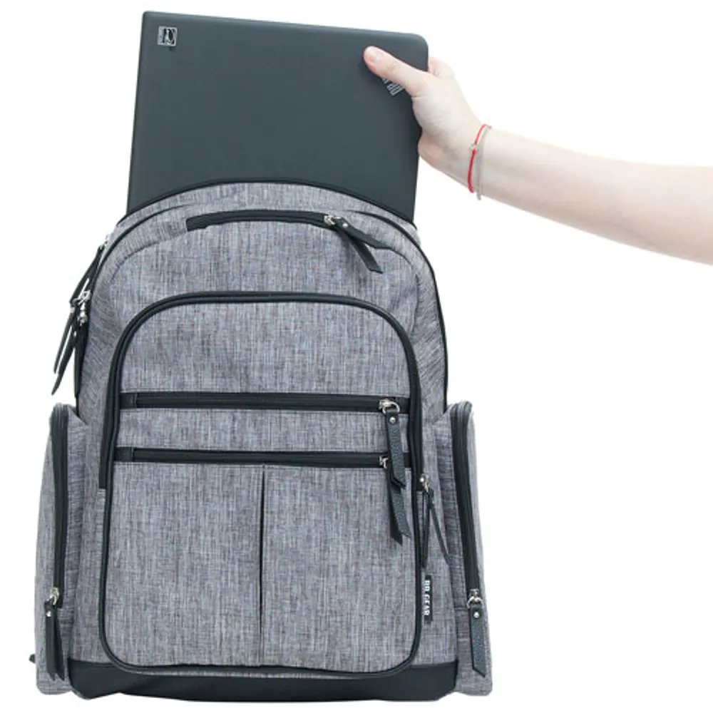 Baby Boom Places and Spaces Backpack Diaper Bag - Grey