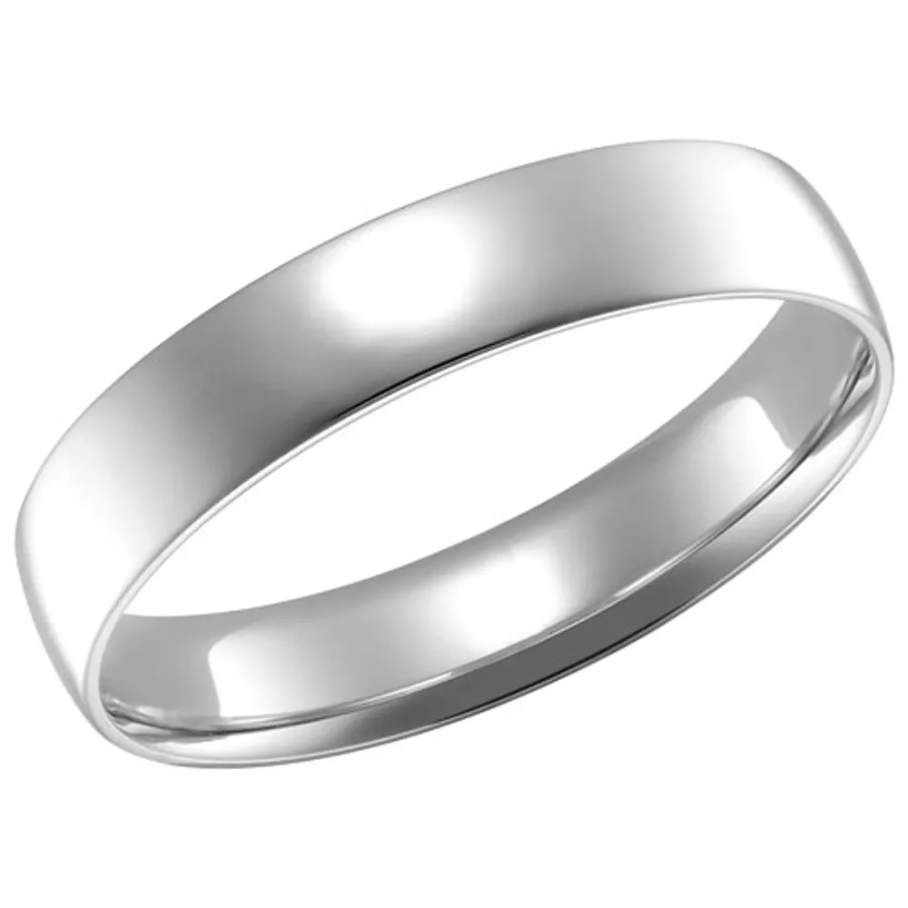 4mm Comfort Fit Wedding Band in 14KT White Gold