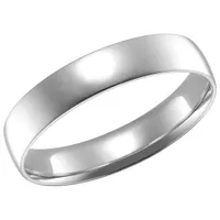 4mm Comfort Fit Wedding Band in 14KT White Gold