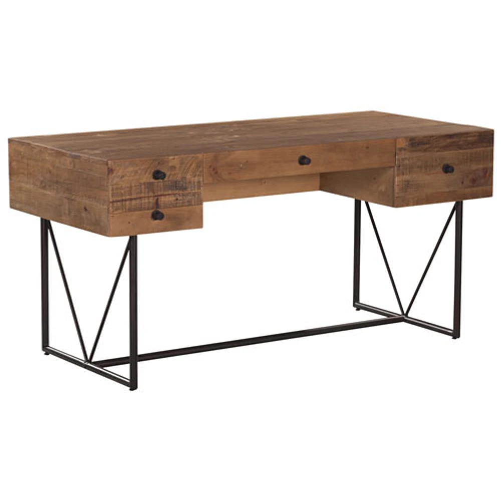 Orchard Contemporary Desk with Drawers - Natural Pine