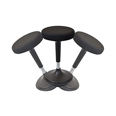 Tabouret oscillant en tissu d'Uncaged Ergonomics - Noir