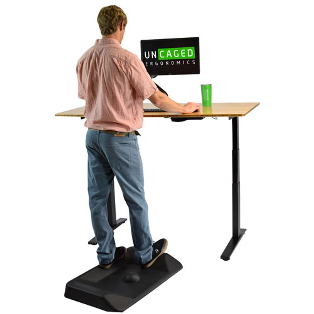 Uncaged Ergonomics Anti-Fatigue Active Standing Desk Mat - Black