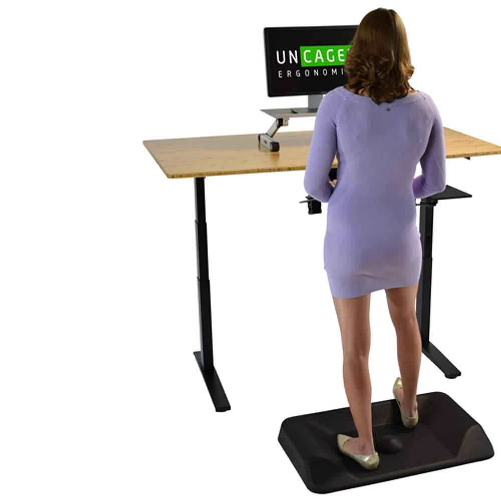 Uncaged Ergonomics Anti-Fatigue Active Standing Desk Mat - Black