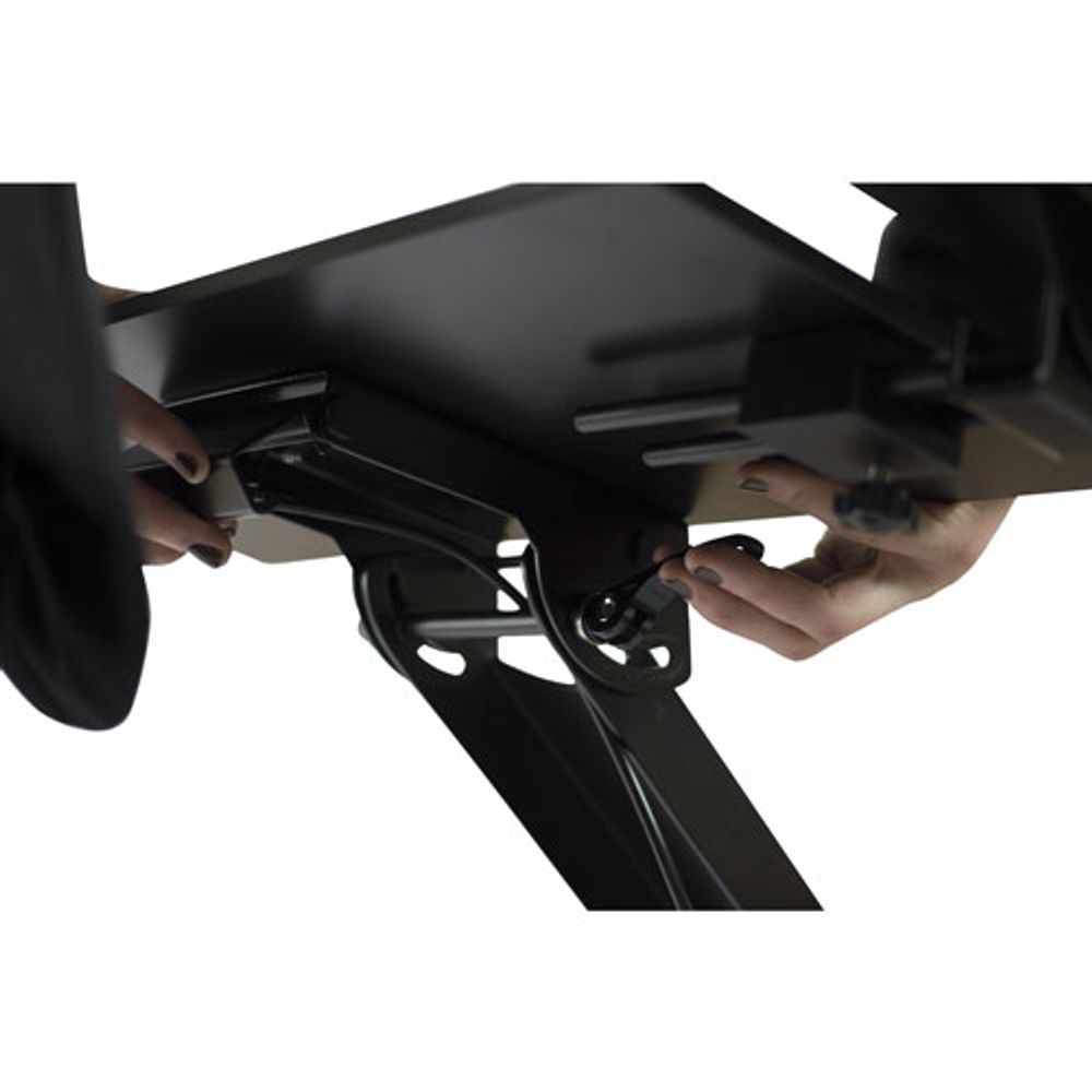 KT2 Ergonomic Sit/Stand Keyboard Tray with Adjustable Mouse Pad - Black