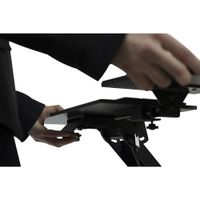 KT2 Ergonomic Sit/Stand Keyboard Tray with Adjustable Mouse Pad - Black