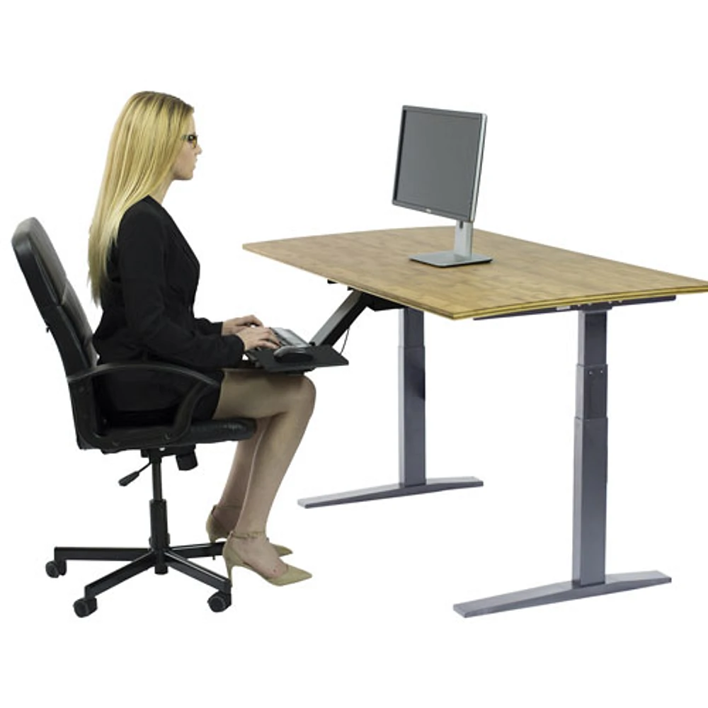 Uncaged Ergonomics Rise Up Electric Adjustable Height Standing Desk - Grey