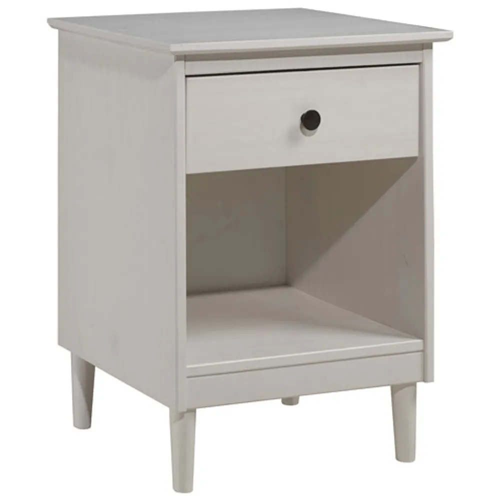 Winmoor Home Transitional 1-Drawer Nightstand - White