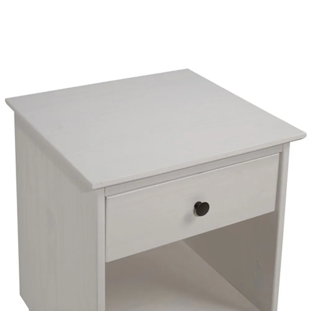 Winmoor Home Transitional 1-Drawer Nightstand - White