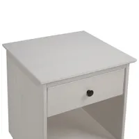 Winmoor Home Transitional 1-Drawer Nightstand - White