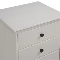 Winmoor Home Transitional 3-Drawer Nightstand - White