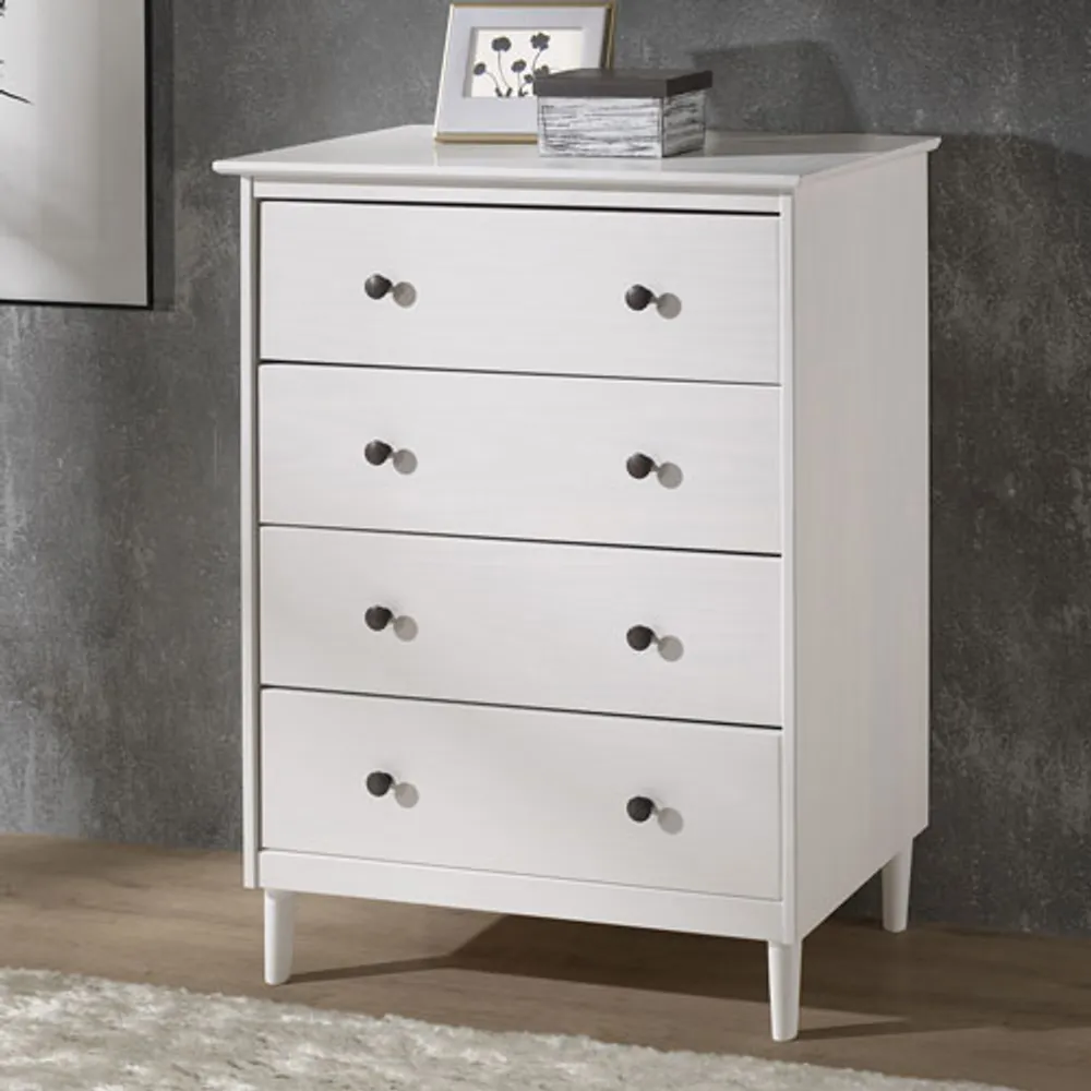 Winmoor Home Transitional 4-Drawer Dresser - White