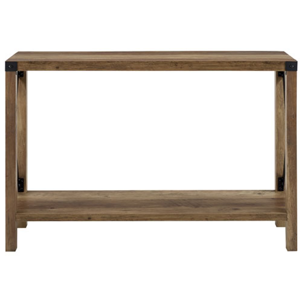 Winmoor Home Transitional Rectangular Console Table - Rustic Oak