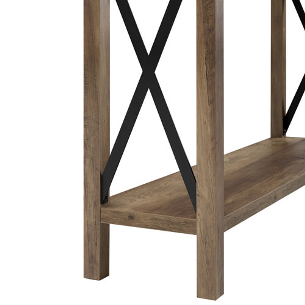 Winmoor Home Transitional Rectangular Console Table - Rustic Oak