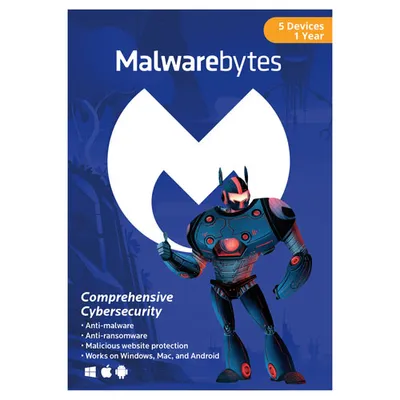 Malwarebytes (PC/Mac) - 5 Devices - 1 Year