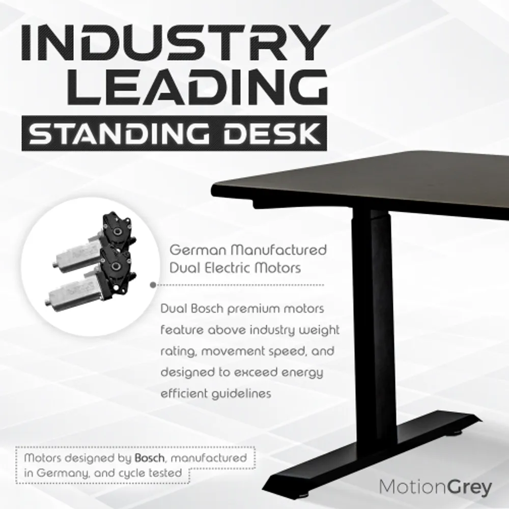 MotionGrey Standing Desk Height Adjustable Electric Motor Sit-to