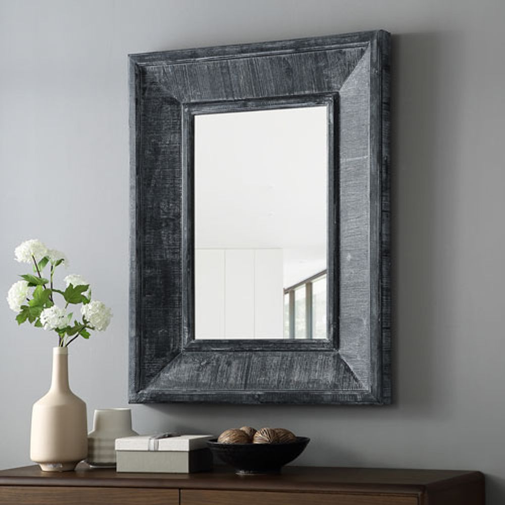 Winmoor Home 36" x 28" Wall Mirror - Grey Wash