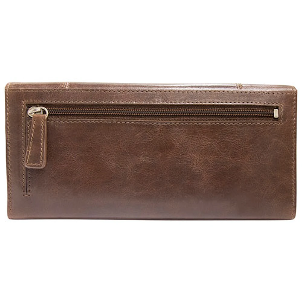 Mancini Casablanca RFID Leather Tri-fold Wallet - Brown (8700296)