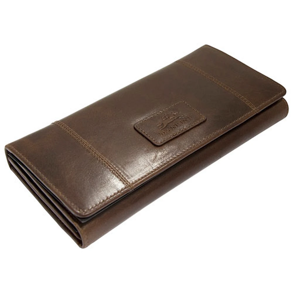 Mancini Casablanca RFID Leather Tri-fold Wallet - Brown (8700296)