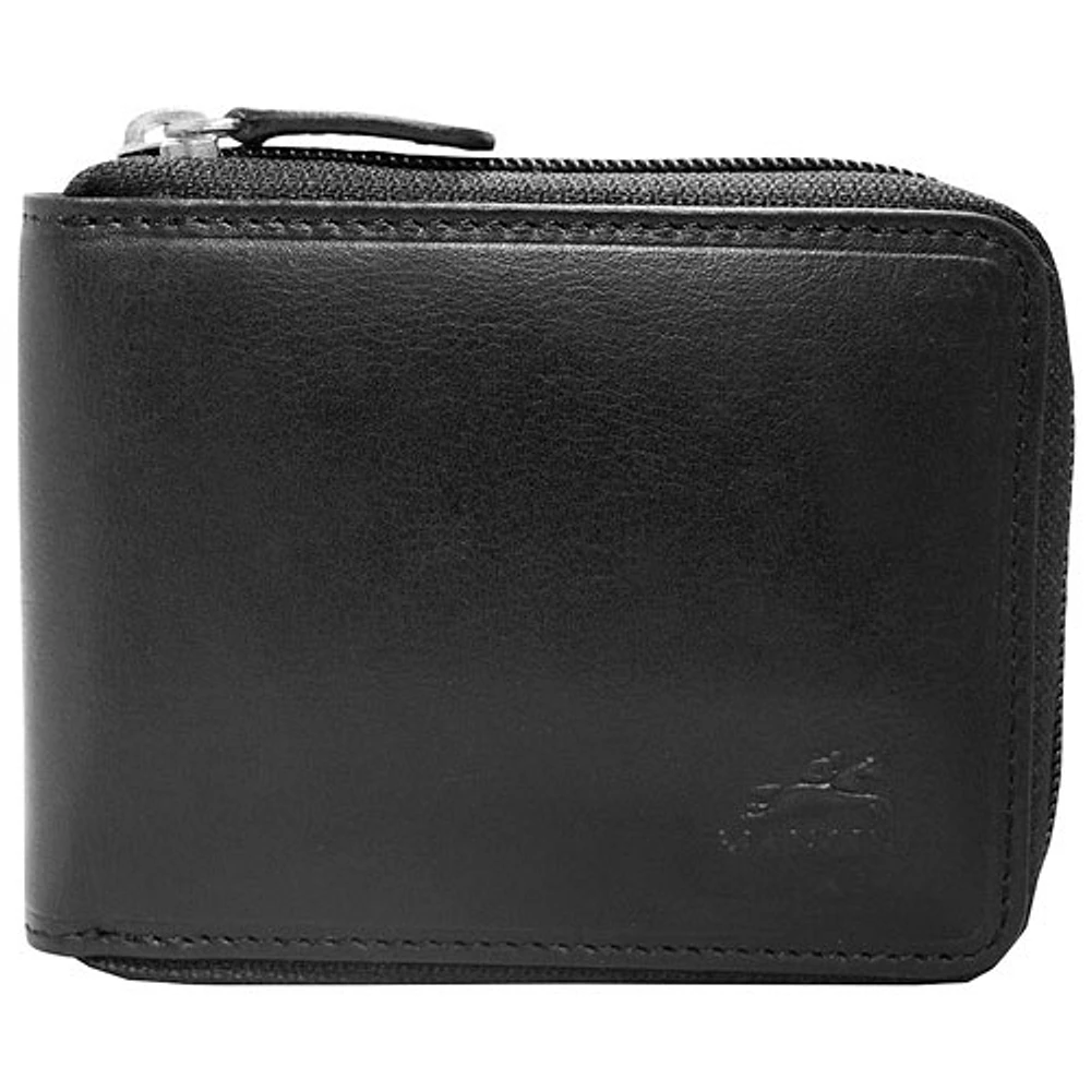 Mancini Boulder Zip-Around RFID Leather Bi-fold Wallet