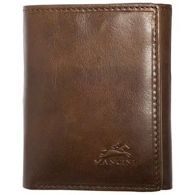 Mancini Boulder RFID Leather Tri-fold Wallet - Brown (18-162)