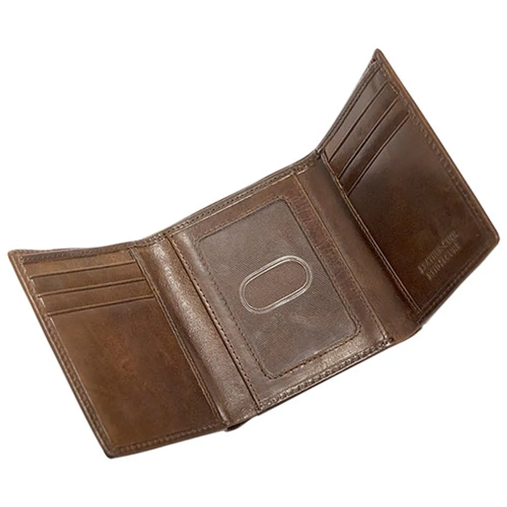 Mancini Boulder RFID Leather Tri-fold Wallet - Brown (18-162)