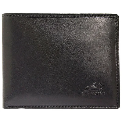 Mancini Boulder RFID Leather Coin Pocket Wallet - Black (18-164)