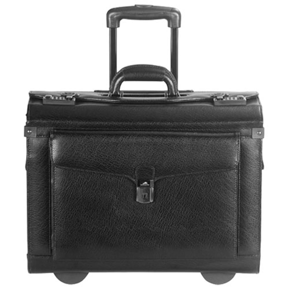 Mancini Business Leather 17" Laptop Catalog Case - Black (90459)