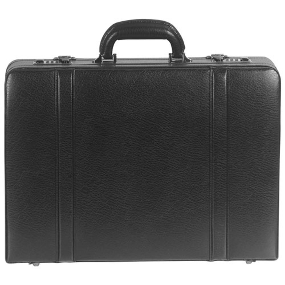 Mancini Business Leather Attache Case - Black (86460)