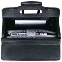 Mancini Business Leather 17" Laptop Catalog Case - Black (90469)