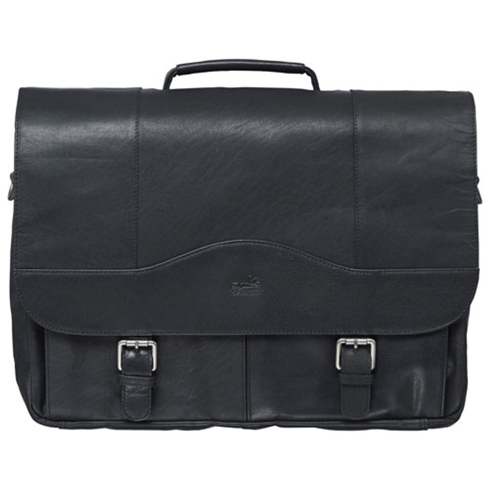 Mancini Buffalo Leather 15.6" Laptop Briefcase