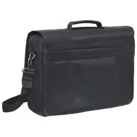 Mallette en cuir Buffalo de Mancini pour portable de 15,6 po - Noir (99-5465)