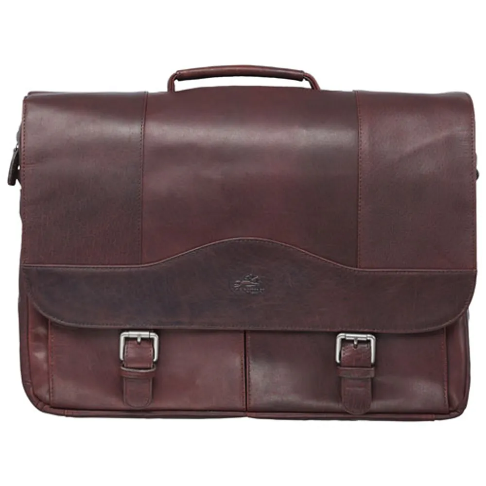 Mancini Buffalo Leather 15.6" Laptop Briefcase