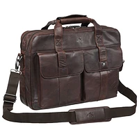 Mancini Buffalo Leather 15.6" Laptop Briefcase