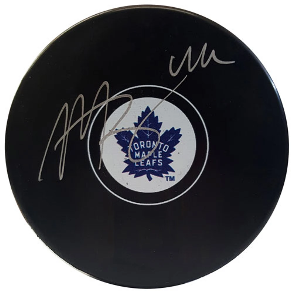 Frameworth Toronto Maple Leafs: Hockey Puck Signed By Morgan Rielly