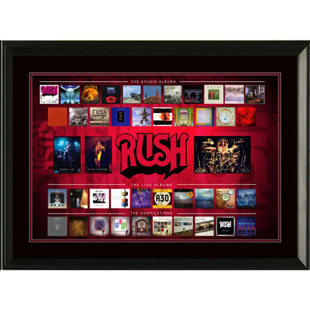 Frameworth Music Memorabilia: Rush Framed Album Collage