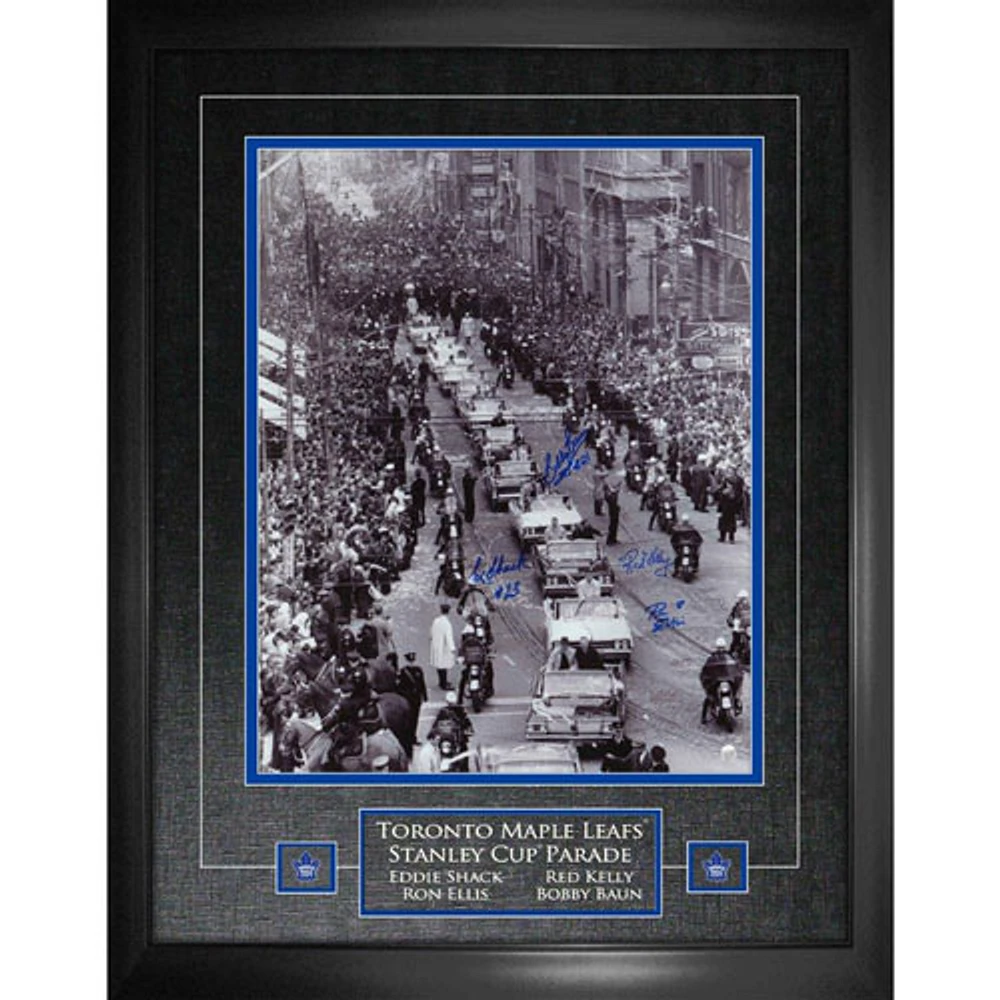 Frameworth - Maple Leafs de Toronto Photographie signée du défilé de la Coupe Stanley (16 x 20)