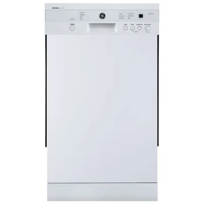 GE 18" 52dB Built-In Dishwasher with Stainless Steel Tub (GBF180SGMWW) - White