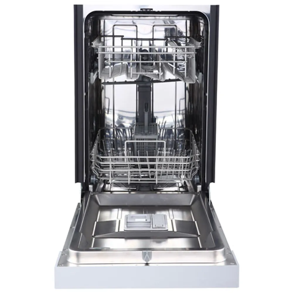 GE 18" 52dB Built-In Dishwasher with Stainless Steel Tub (GBF180SGMWW) - White