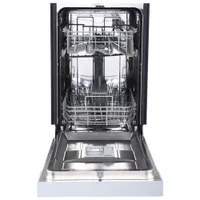 GE 18" 52dB Built-In Dishwasher with Stainless Steel Tub (GBF180SGMWW) - White