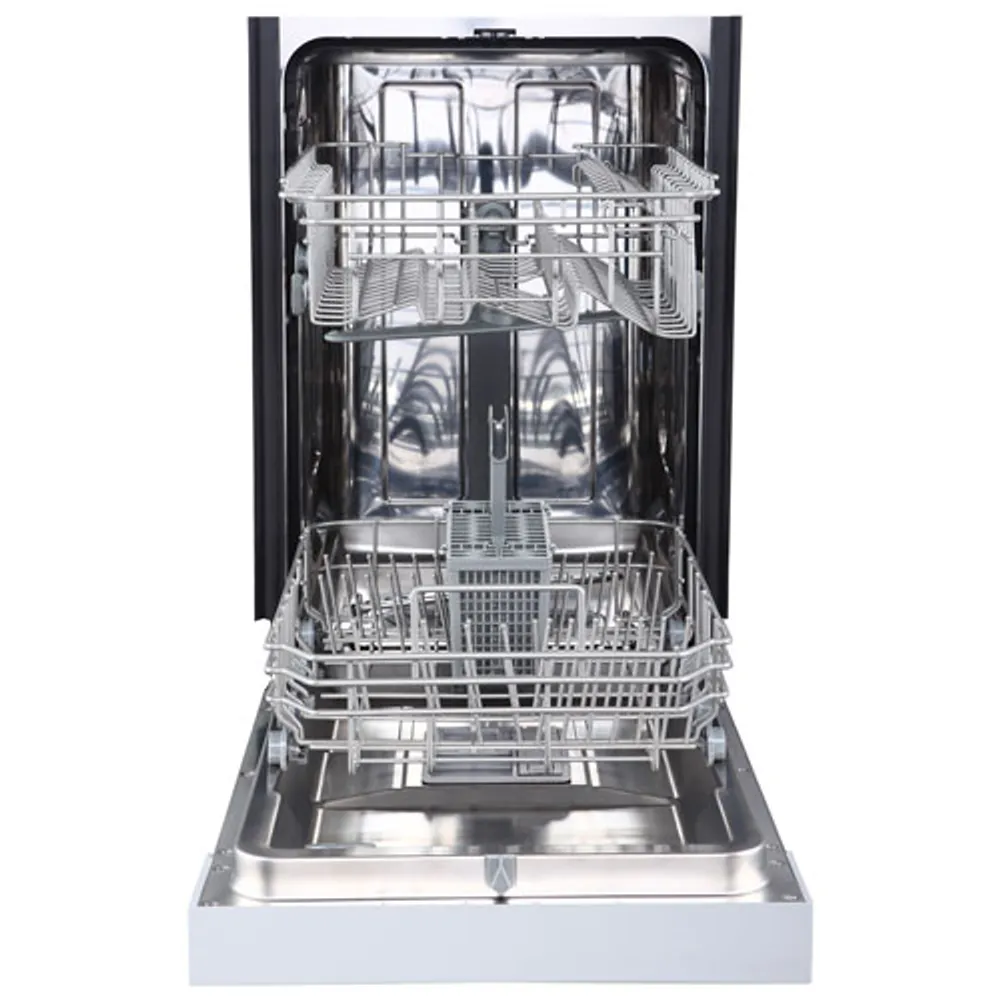 GE 18" 52dB Built-In Dishwasher with Stainless Steel Tub (GBF180SGMWW) - White