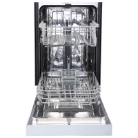 GE 18" 52dB Built-In Dishwasher with Stainless Steel Tub (GBF180SGMWW) - White