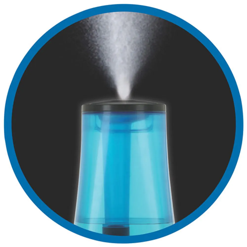 Humidificateur vapeur chaude et froide ultrasonique 100 heures H5450BCA de PureGuardian - Bleu/noir