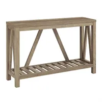 Winmoor Home Transitional Rectangular Console Table - Rustic Oak