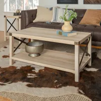 Winmoor Home Transitional Rectangular Coffee Table - White Oak