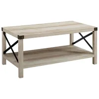 Winmoor Home Transitional Rectangular Coffee Table - White Oak