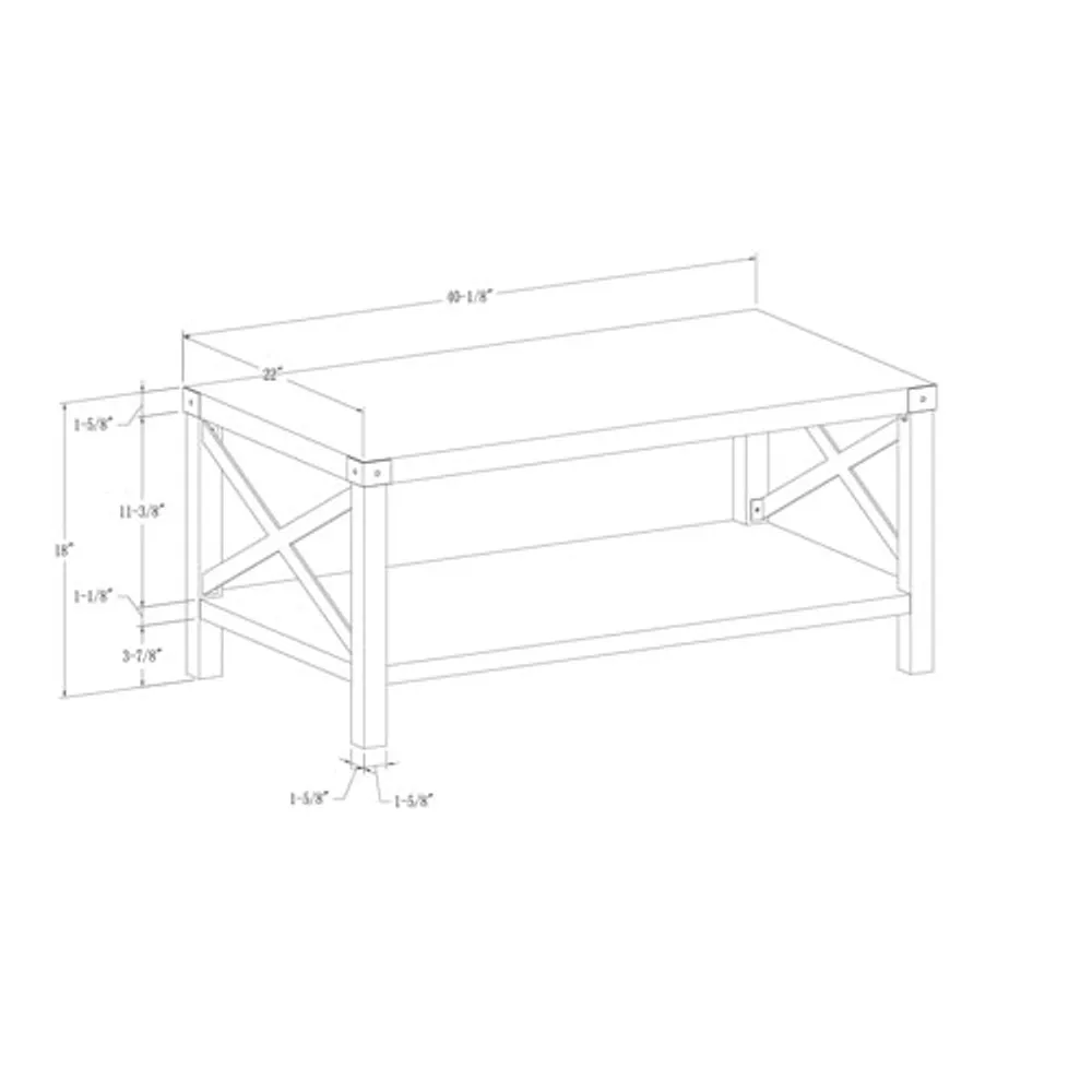 Winmoor Home Transitional Rectangular Coffee Table - White Oak